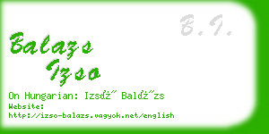 balazs izso business card